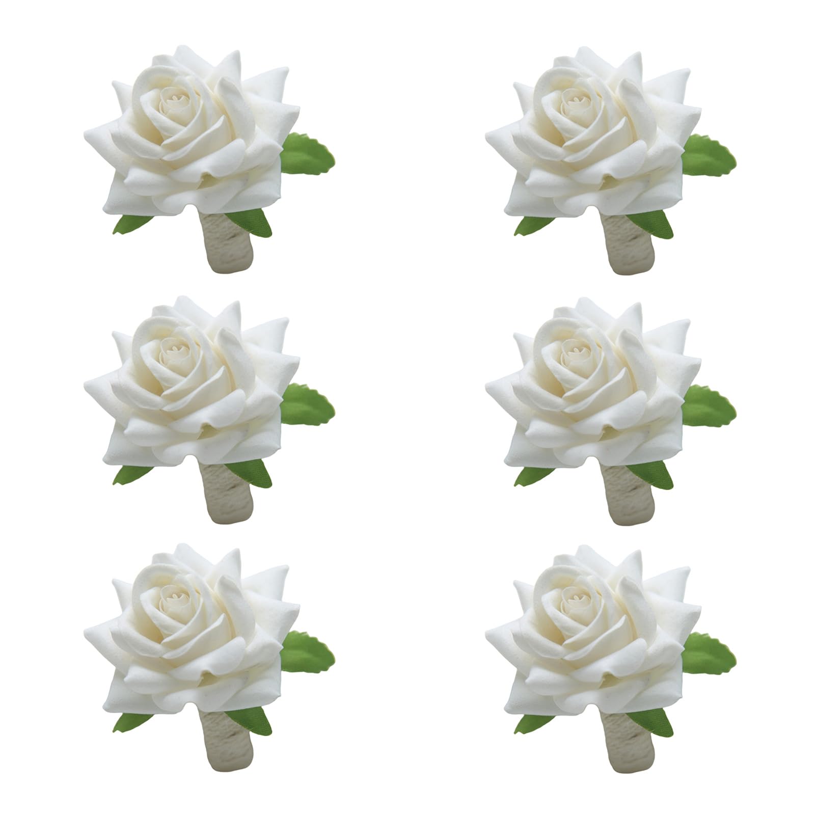 Buxuaaaa 6Pcs Flower Napkin Rings Rose Napkin Rings Holder Wedding Holder Table Decorations Flower