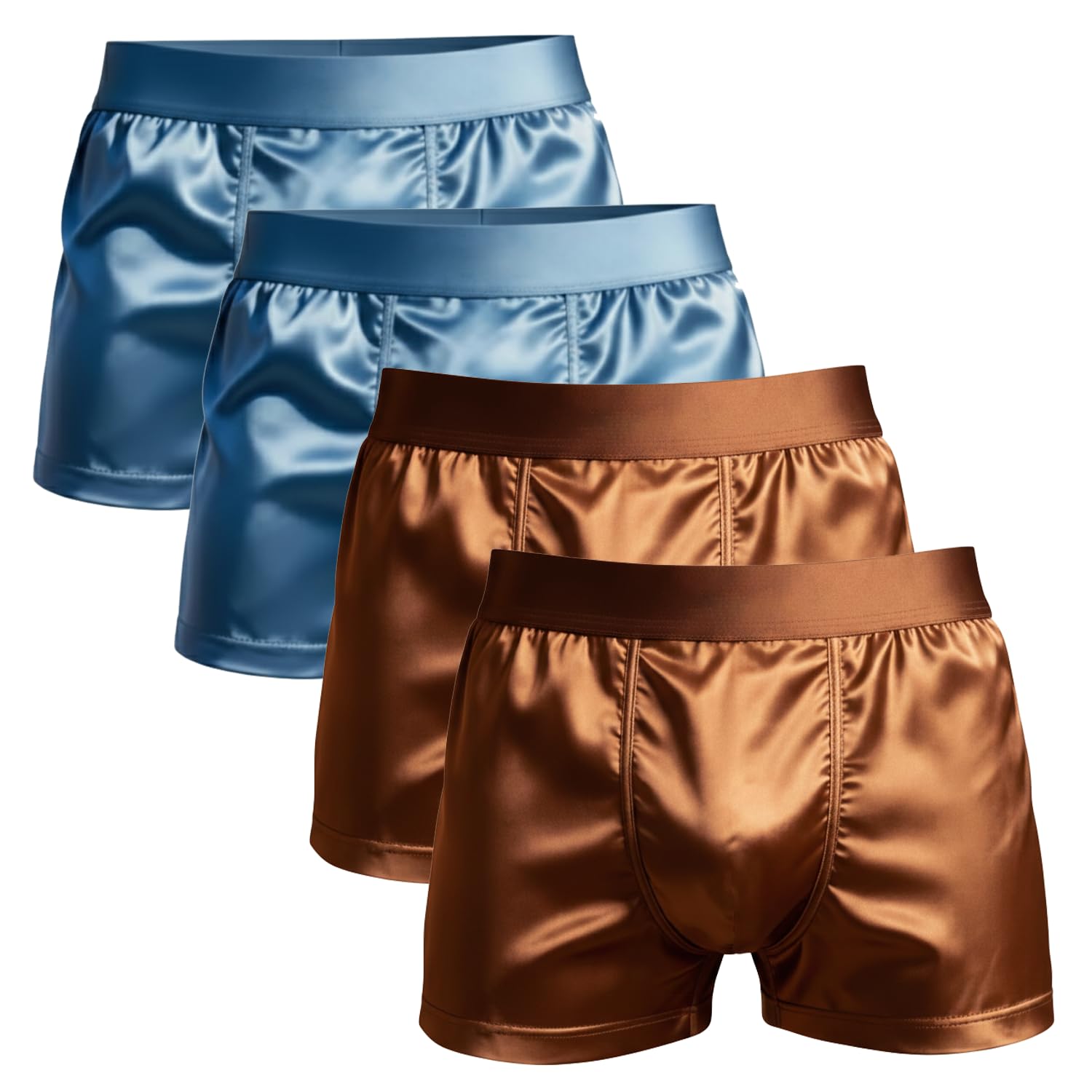 Silk Boxers for Men Ice Silk Underwear Mulberry Boxer Briefs Moisture Wicking Breathable