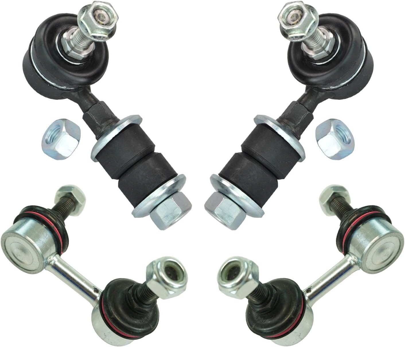 TRQ 4-Piece Front & Rear Sway Bar Link Set for Mitsubishi Outlander (2003–2006)