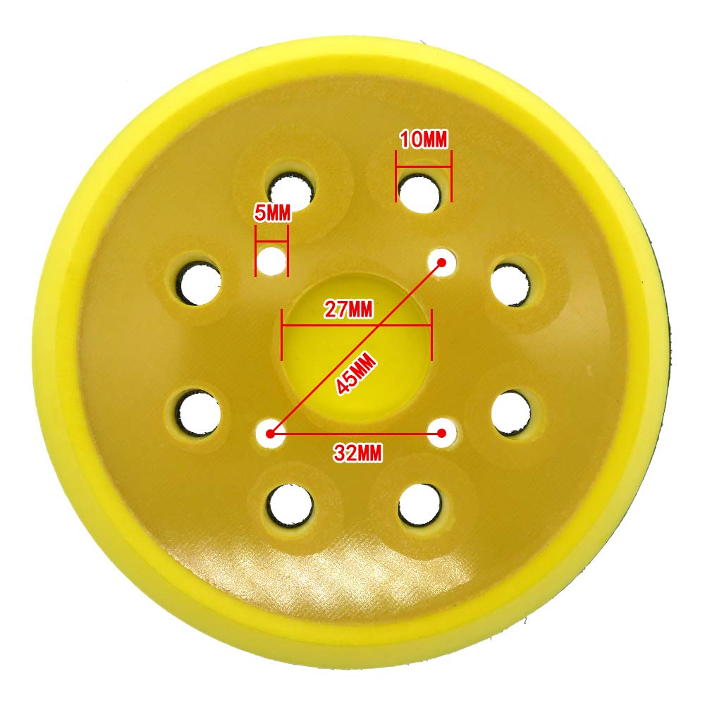 Cuscinetto di ricambio per levigatrice orbitale, 125 mm, 8 fori