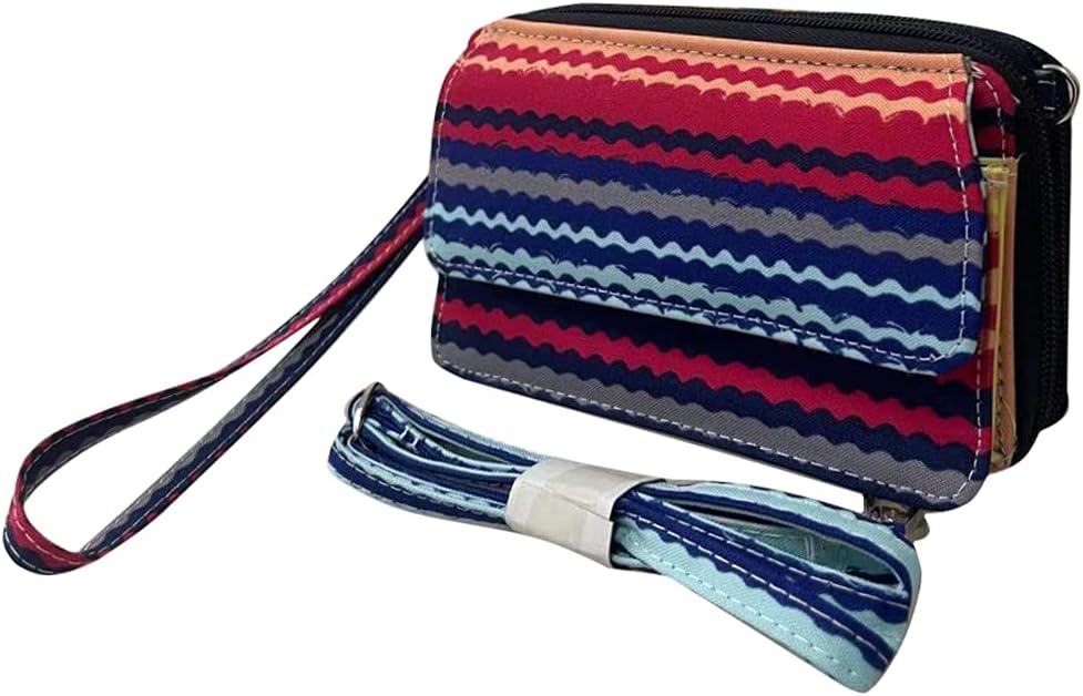 NGIL Canvas All in One Wallet (Retro Stripes-Navy)