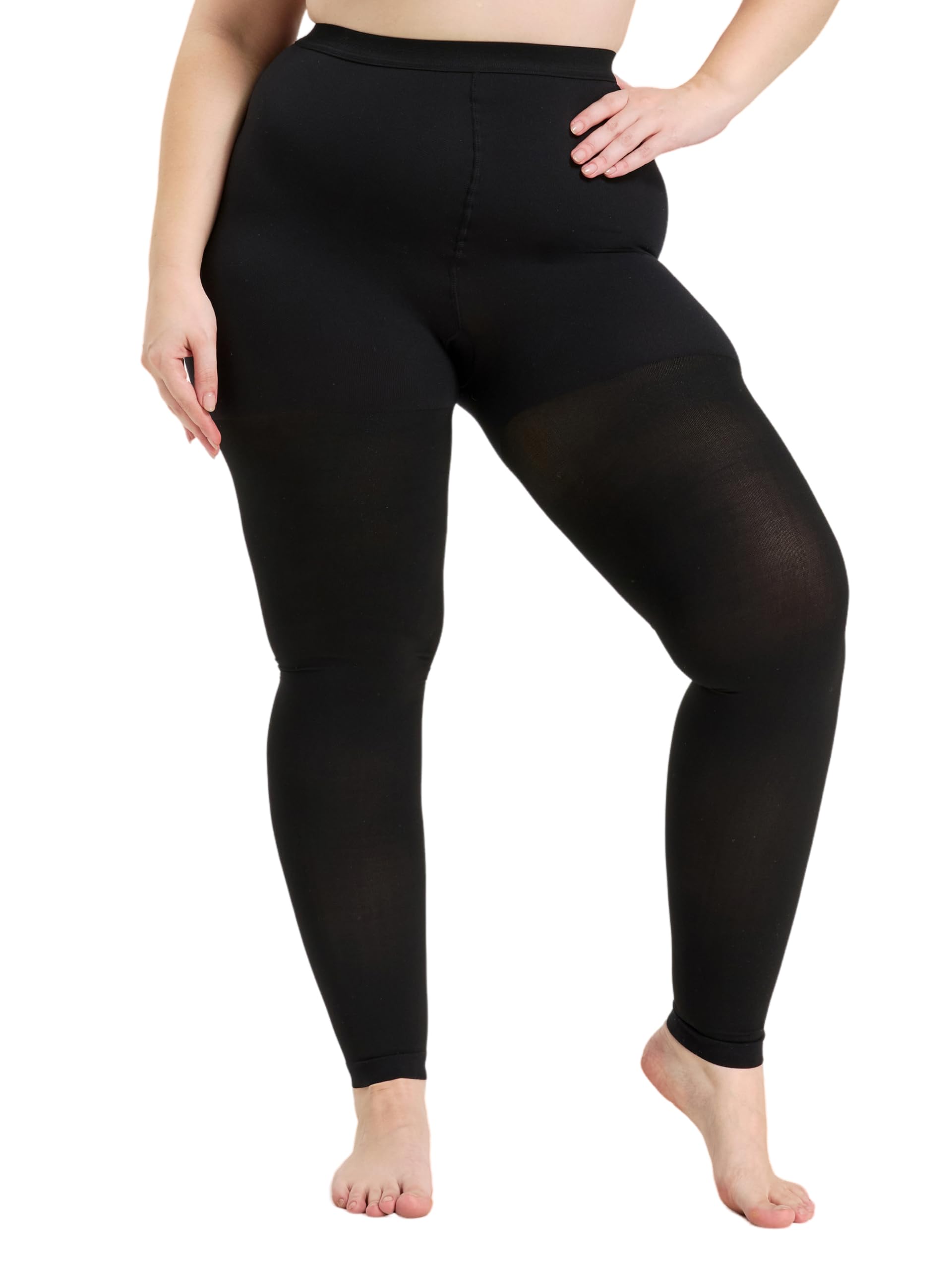 MGANG Plus Size 15-20 mmHg Compression Leggings for DVT &amp; Varicose Veins