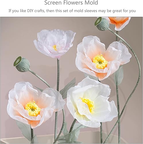 Miniatura 9 de EXCEART 16 Uds. Herramienta para hacer flores, tubos de plástico, 8 tamaños, herramienta de fabricación de flores de nailon, accesorio de flores de