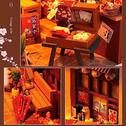 SUNDEER DIY Book Nook Kit, Wooden Book Nook Dollhouse Kit, Diy Miniature House Kit, 3D Miniature kit Decorative Bookcase - Image 3