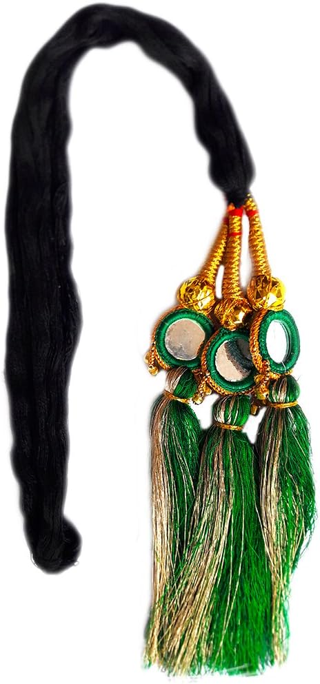 Tassles Hair Accessories For Women And Girls/Parandi Choti Hair For Women/Parandi Used As Braid/Punjabi Traditional Hair Decoration Accessories (Green)