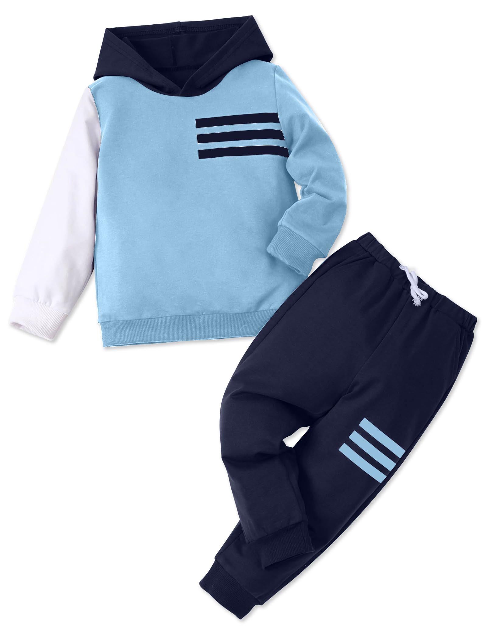 Toddler Boy Clothes Long Sleeve Hoodie Sweatsuits Tops and Pants 2Pcs Boys Fall Winter Outfits Set