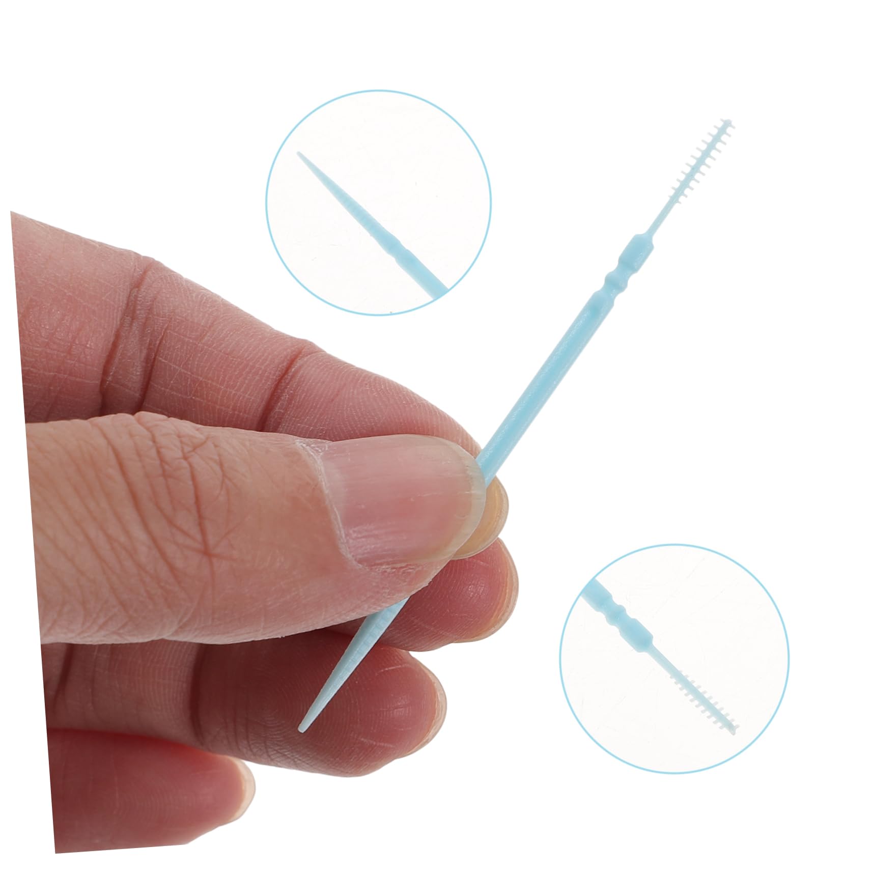 1100piezas Palillos Doble Punta Descartables Azul Cuidado Bucal Higiene Oral Limpieza Interdental Segura y para Adultos
