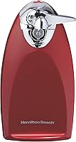 Hamilton Beach Extra-Tall Electric Can Opener with SureCut Technology, Knife Sharpener, Auto Shutoff & Cord Storage - Red