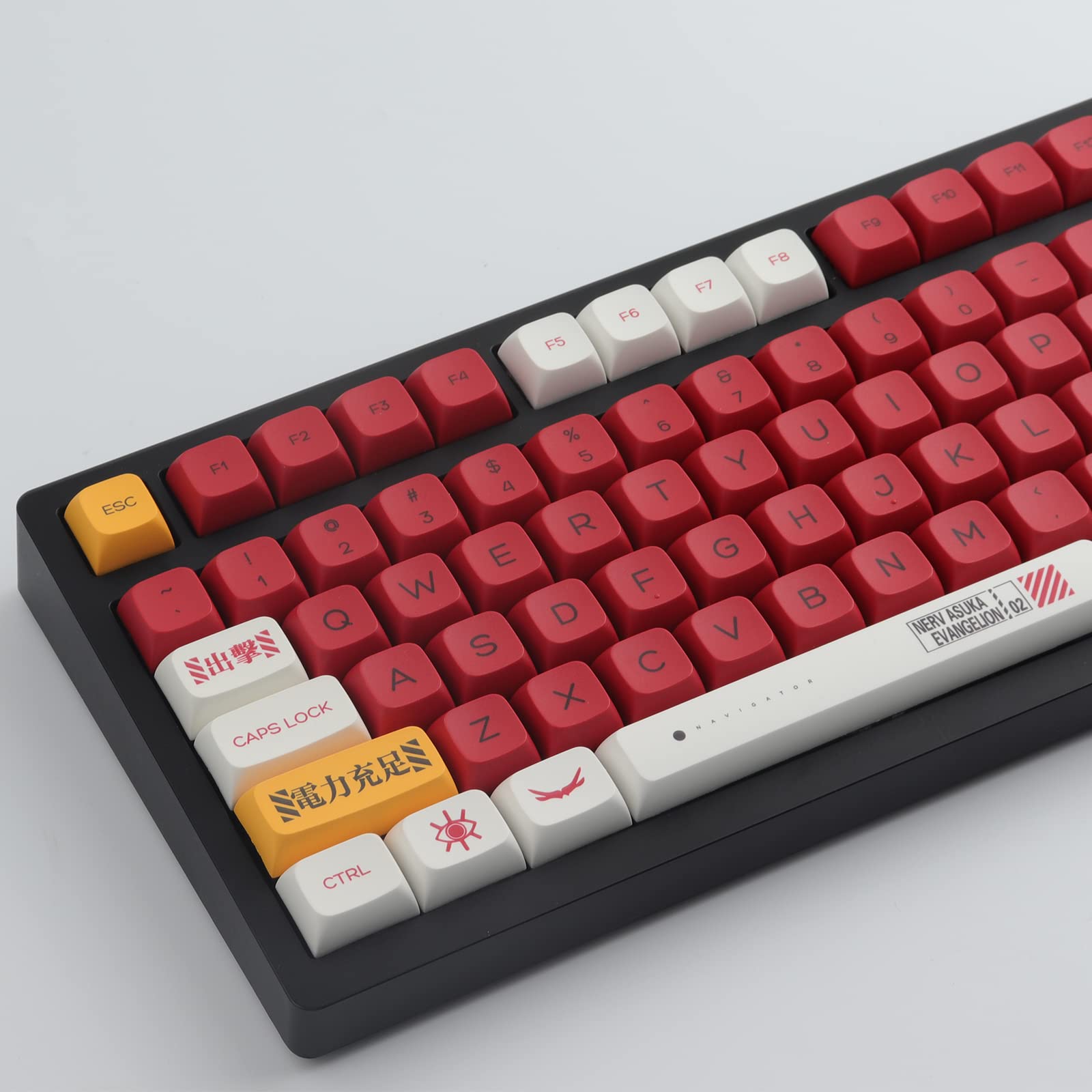 SOLIDEE 128 Tasten PBT XDA Tastenkappen - Weiße Doubleshot Keycaps Für Mechanische Tastaturen