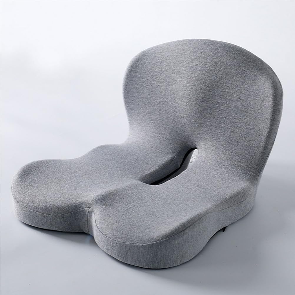 Cuscino ortopedico antiscivolo con supporto per la schiena, per auto, sedia da ufficio e sedia a rotelle, design ergonomico per lunghi viaggi