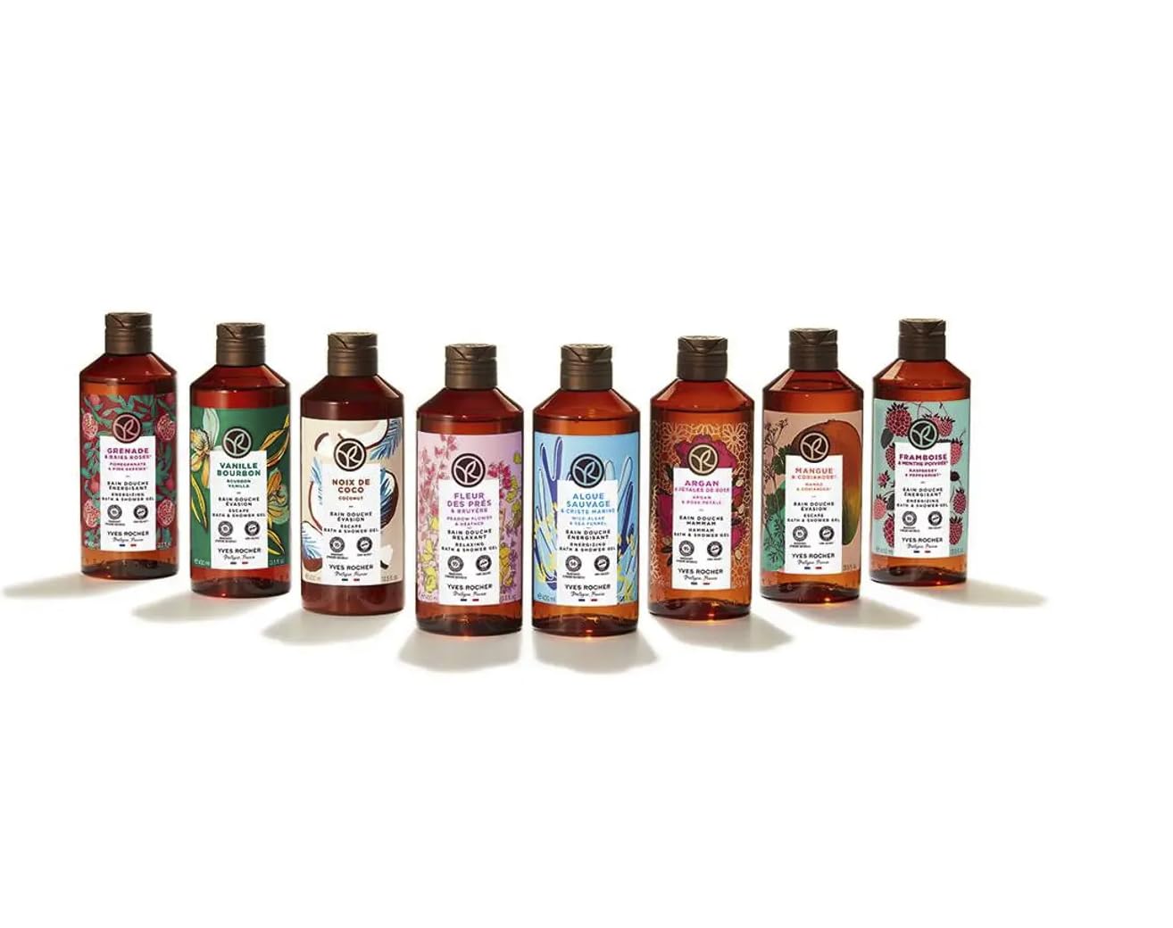 Yves Rocher Argan and Rose Petals Nourishing Shower Gel Bath & Body Routine Women Men Day Care 400 ml./13.5.oz.