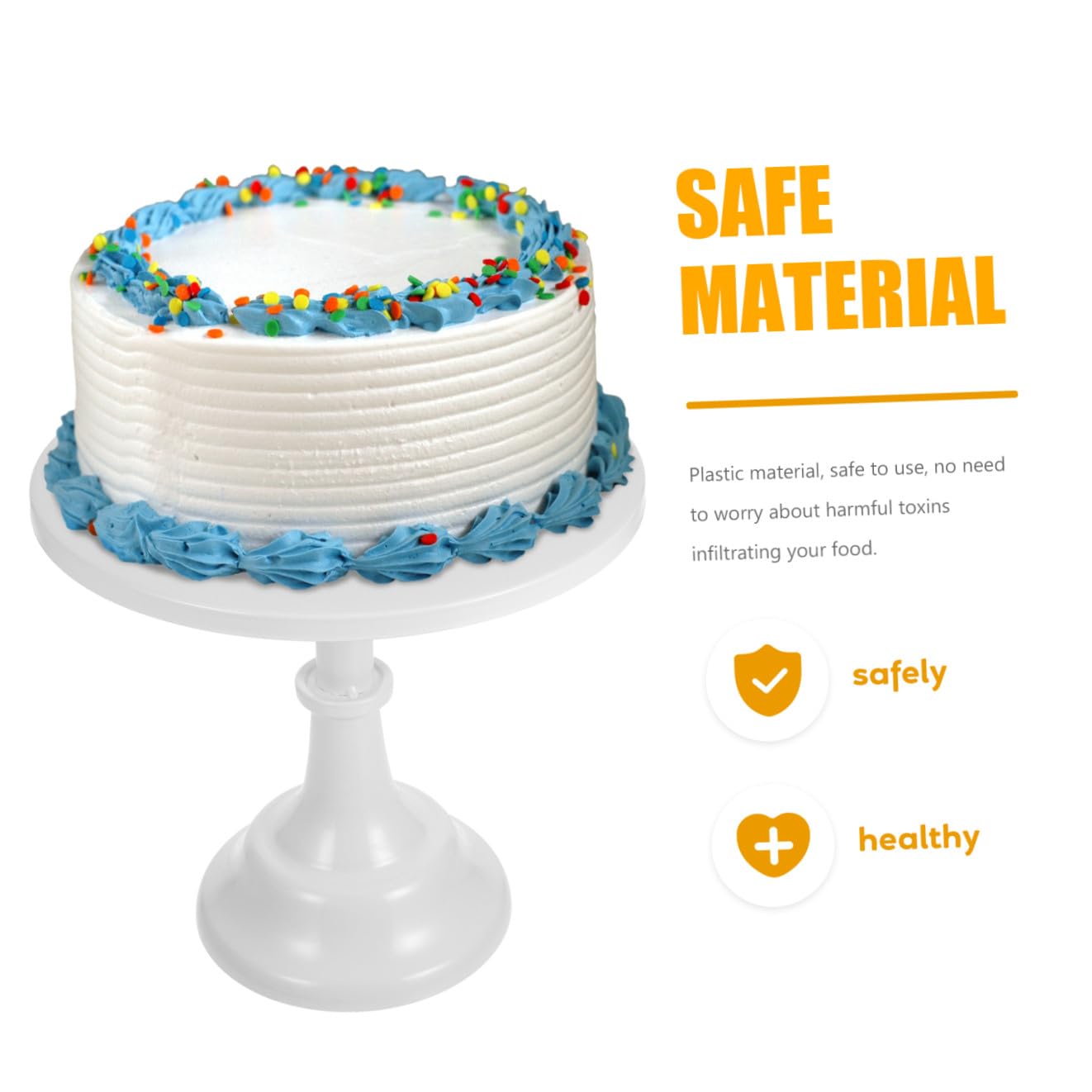 COLLBATH Alzatina per Dolci Rotonda in Ferro Stile Europeo per Feste | Vassoio da Portata Bianco, Capienza Ampia, per Compleanni e Party, Supporto Decorativo per Dessert