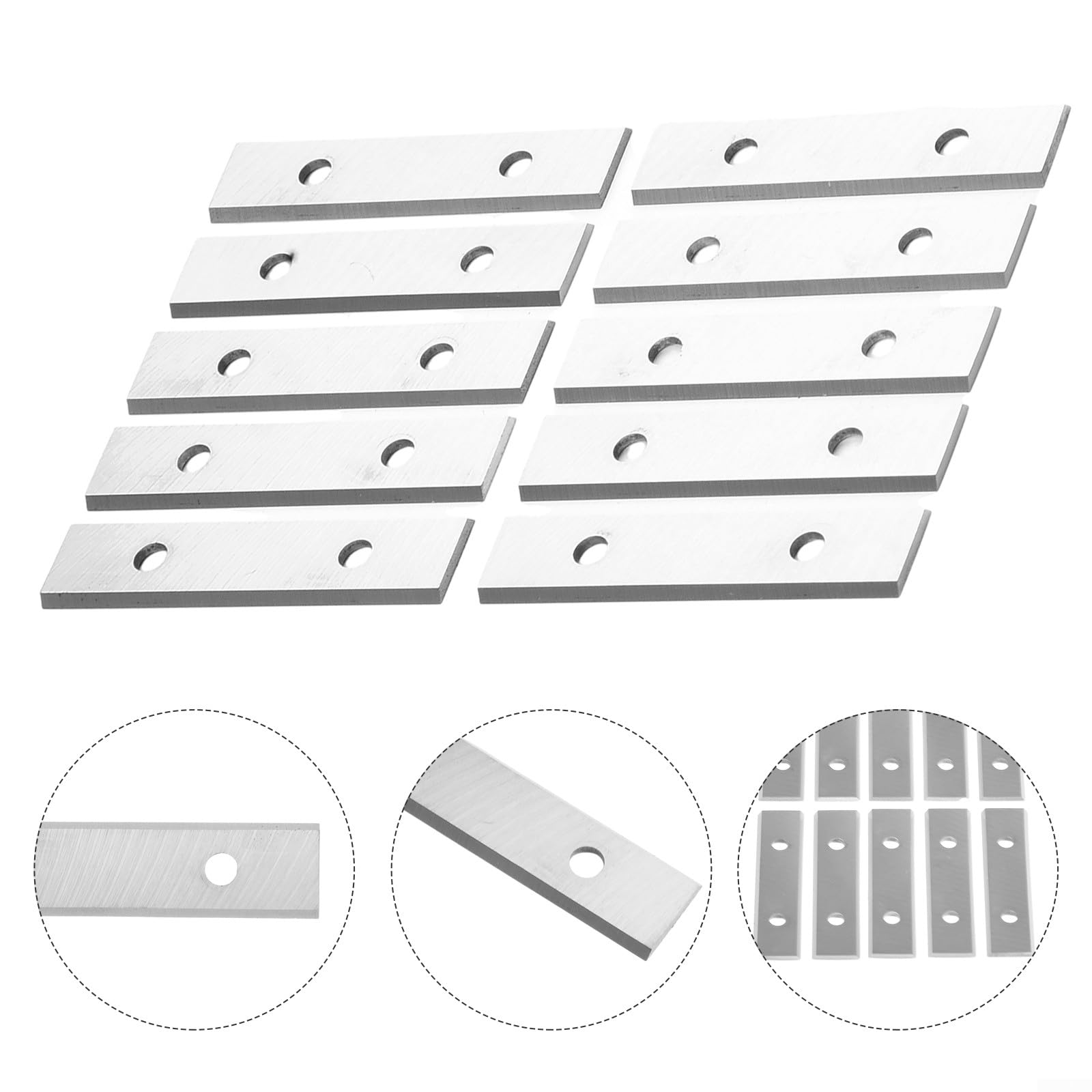 Lames de grattoir en acier inoxydable, lames de grattoir à peinture, inserts en carbure robuste, lames carrées standard industrielles, 50 x 12 x 1,5 mm