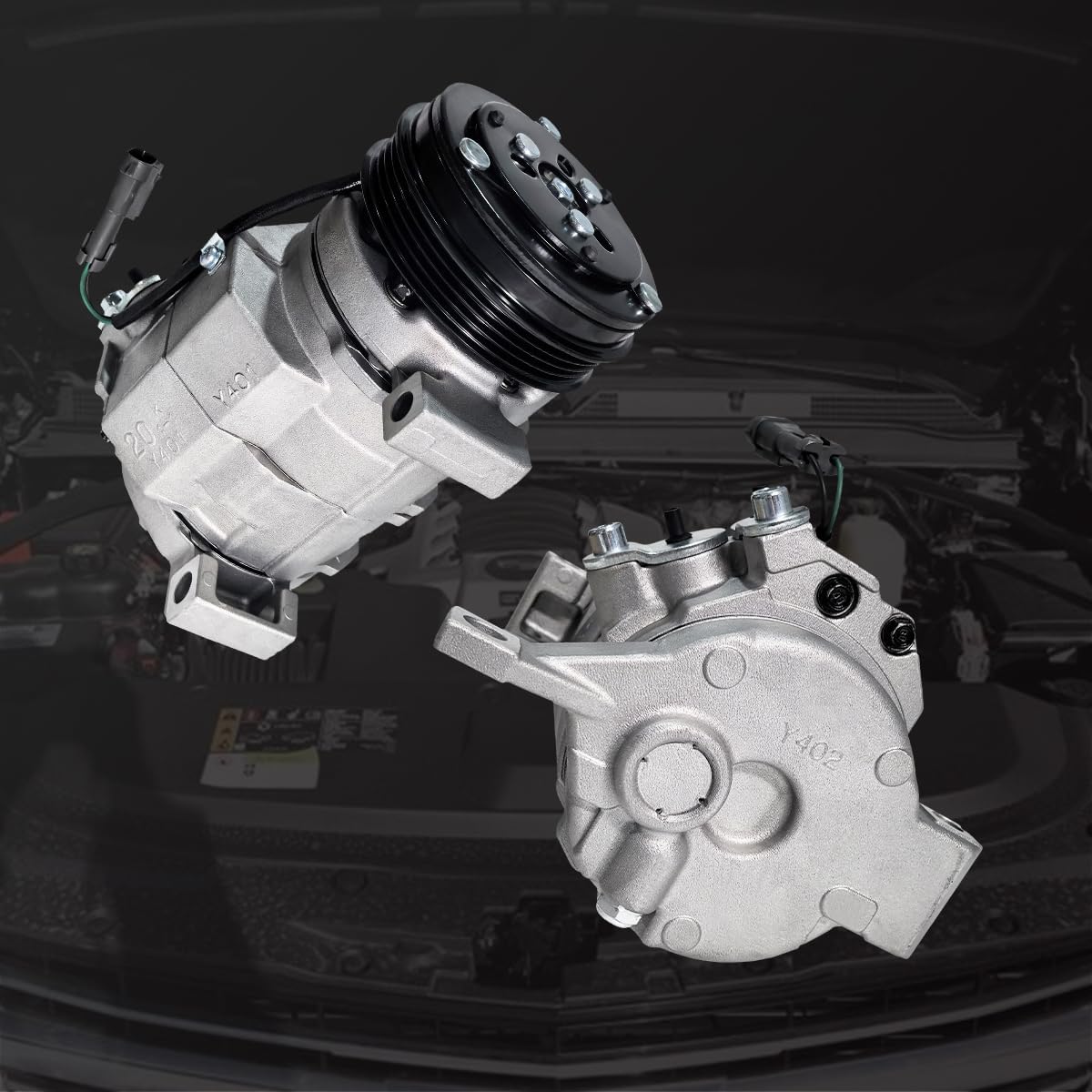 AC Compressor with A/C Clutch 10364873 Compatible with GMC Sierra Yukon, Air Conditioner Compressor Fit for Chevy Suburban Tahoe Silverado 1500 2500 3500