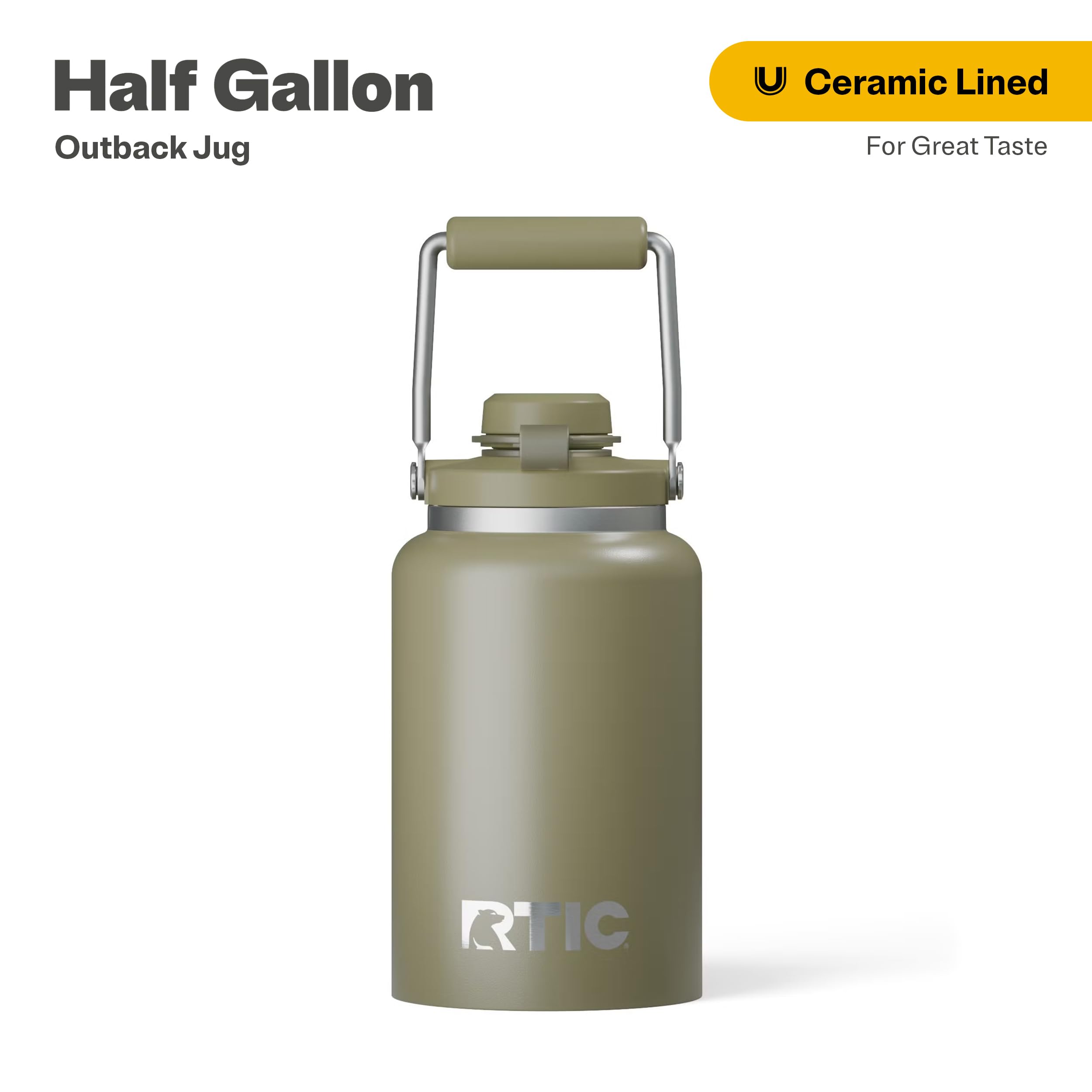 Amazon.com: RTIC Half Gallon Outback Jug, Stainless Steel