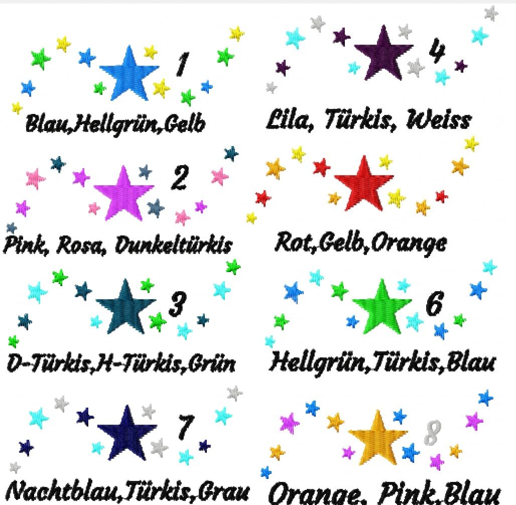 Generisch Personalisierte Zeugnismappe A4 aus Filz | Sternchen| hochwertig Bestickt | Schulkind | Geschenk | Schulstart | Zeugnisordner | Jungs und Mädchen
