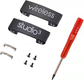 Studio 3 Replacement Hinge as Same as the OEM Accessories Parts Durable Repair Kit Compatible with Beats by Dre Studio3 A1914, Studio 2 Wired/Wireless, Studio Pro A2924 Headphones Black