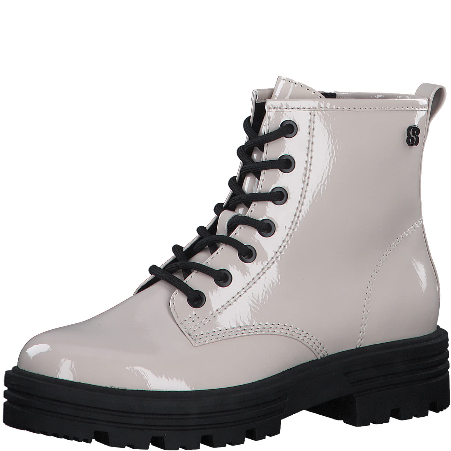 s.Oliver 5-5-25215-39 Women's Ankle Boots, Cream patent, 8 UK