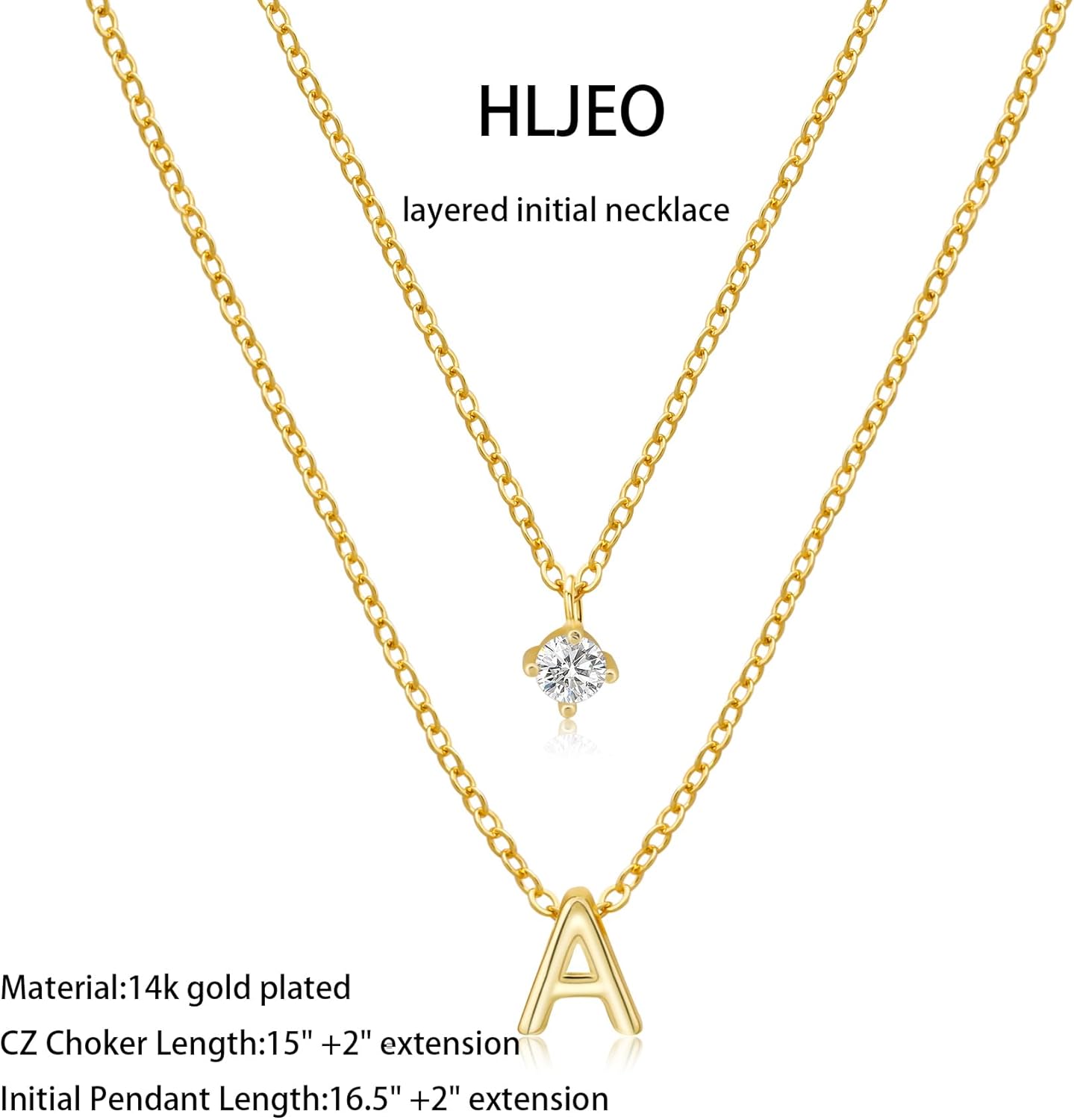 Initial Necklaces for Women, Layered Gold Letter Necklace Dainty Gold Initial Necklace Set Personalized Name Necklace Charm Gold Necklaces for Women Trendy Fashion Gold Jewelry for Women - Image 3