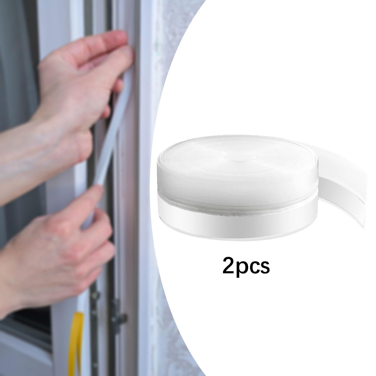 2 de Cinta de Sellado para Puertas, Sello para Puertas, Tira para Sellado de Aire Frío, Material Flexible de TPE Autoadhesivo para Puertas de a, 45 Mm de Ancho