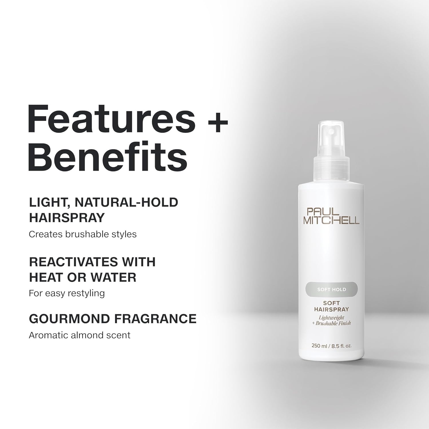 Paul Mitchell Soft Hairspray, Lightweight, Soft Hold + Brushable Finish, For All Hair Types - Image 3