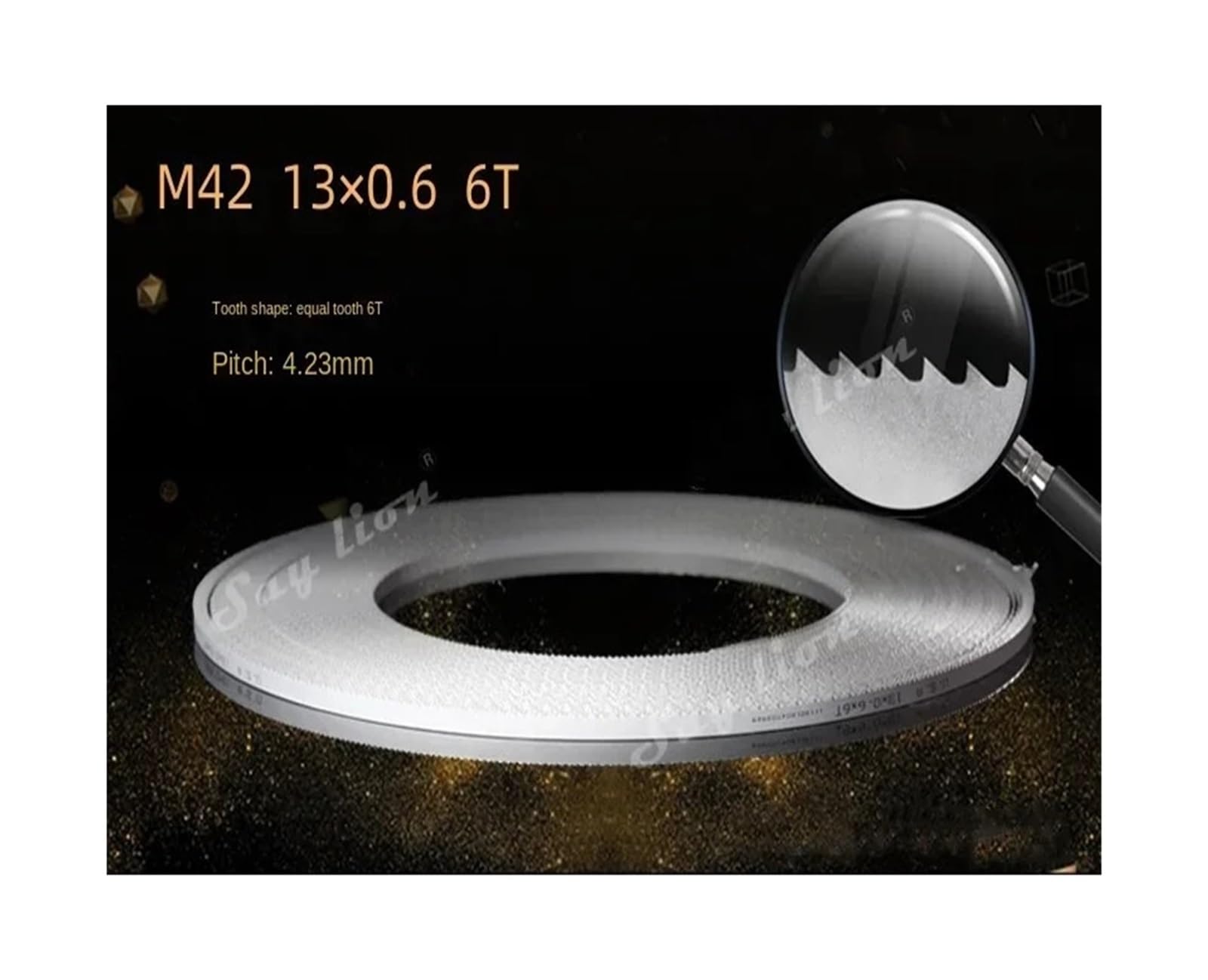 Hoja de sierra de cinta bimetálica M42, 1712, 1750, 1790, 2080, 2560x13mm, 6TPI, 14TPI, for corte de Metal de aluminio y madera dura, 1 Uds.(Length 1750mm,10-14Tpi)