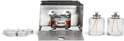 Sterno Emergency Preparedness Kit – Portable Stove, Liquid Wax Candles,