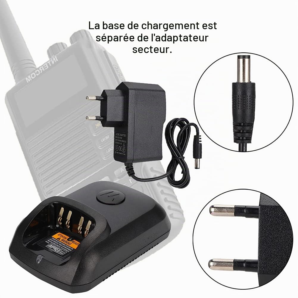 Chargeur de Talkie-walkie, (Prise UE) pour XIR P8268 Chargeur 100 240V DP4400 DP4800 DP4801 DEP550