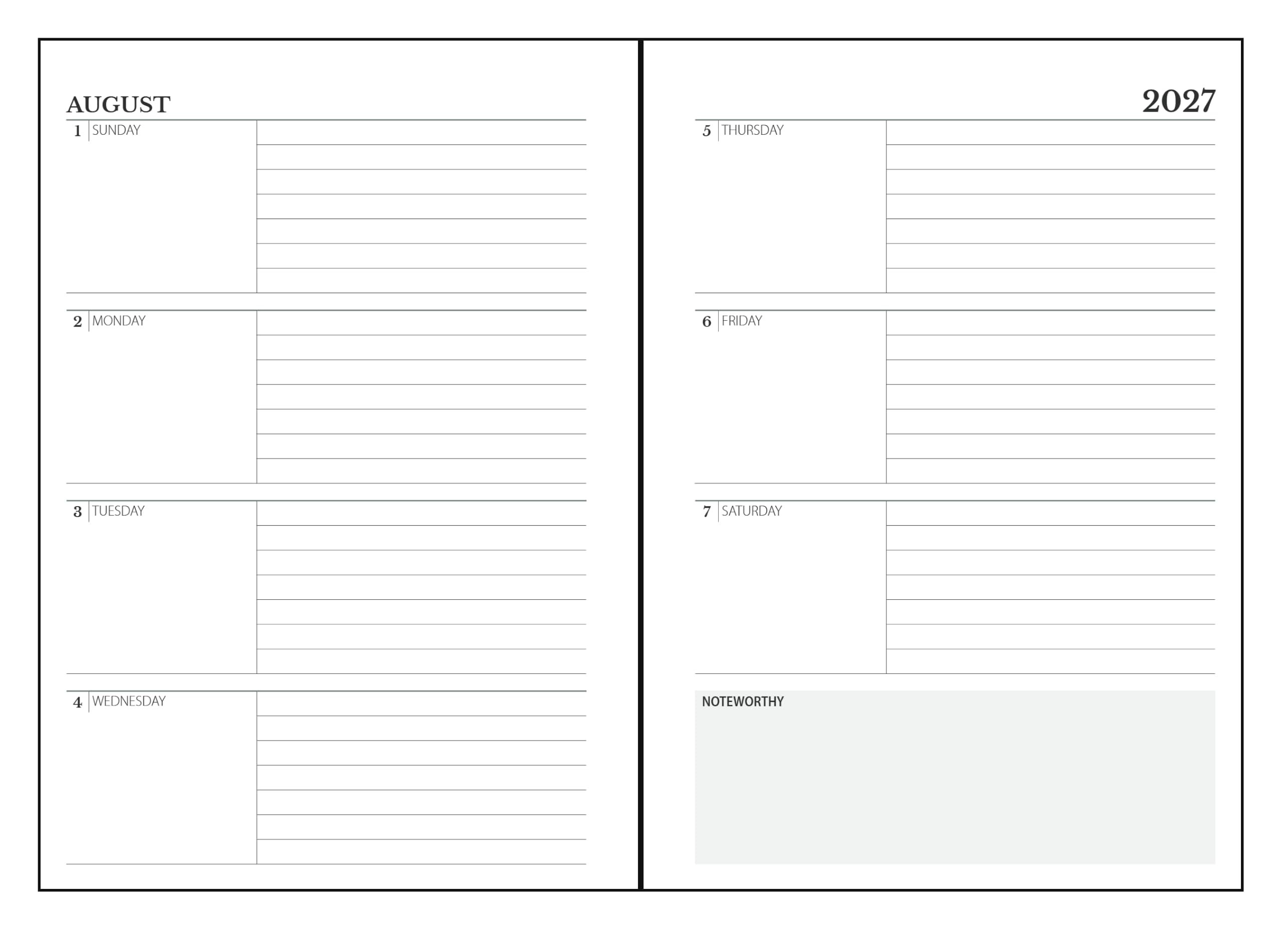 Wanderings Organizer A5 in Pelle Raccoglitore 6 Anelli - Diario Ricaricabile con Tasche Interne - Pelle Vera Artigianale Compatibile Filofax - Calendario Settimanale Mensile 2026/27-15cm x 22cm