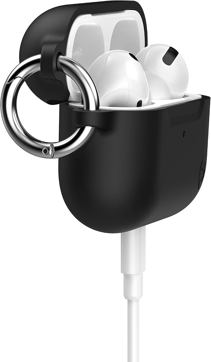 Speck Products Presidio W/Soft Touch for Airpods Pro 2nd/1st Generation Case, Black/Bright Silver