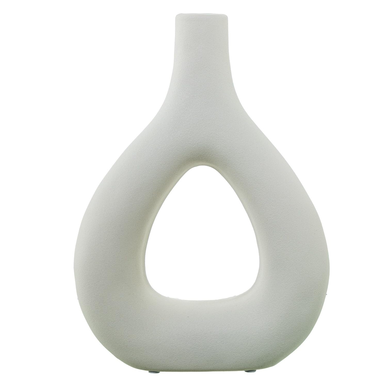 Vase céramique crème DRW pour sublimer un meuble étroit avec élégance