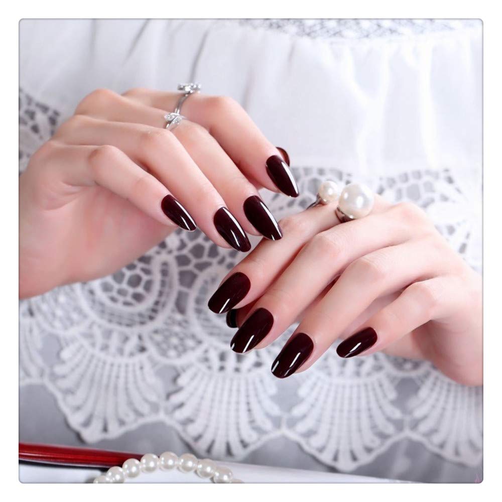 Uñas Postizas Uñas Acabadas Moda En Caja Falsa A Mano Populares Falsas Simples Simples Parche De Color Sólido Uñas Gradiente Nail Art