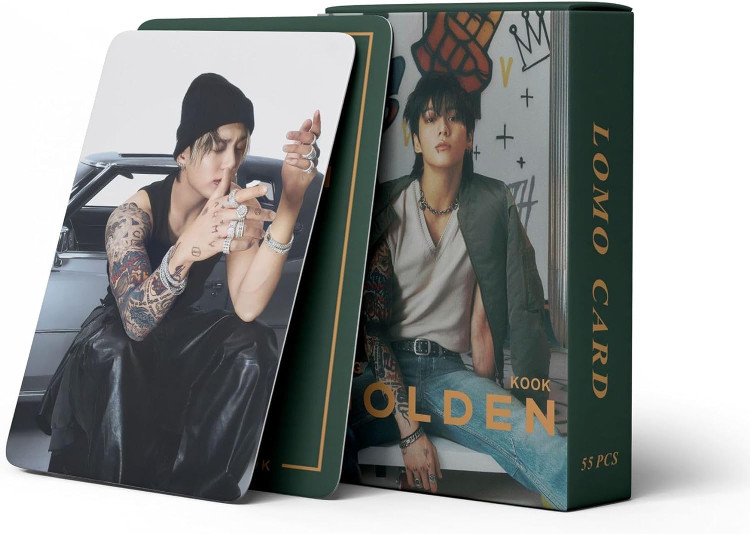 GUDMART® 55PCS BTS Jungkook Golden Album Mini Card Collection