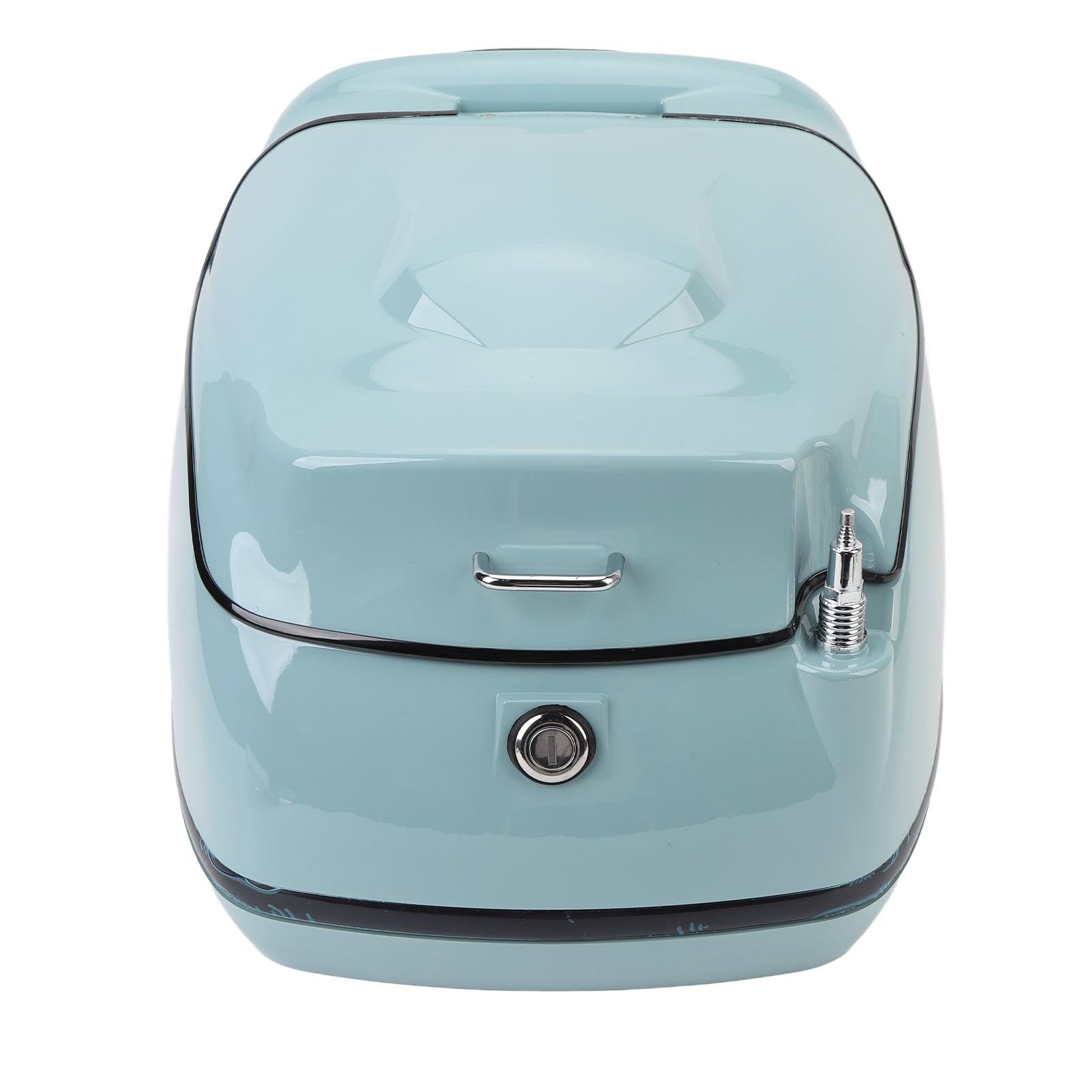 Pongnas Top Case Moto Rétro 38L pour Scooters et Motos Électriques Boîte de Rangement Arrière Facile Cyan Compatible avec Valise Transport Supérieure