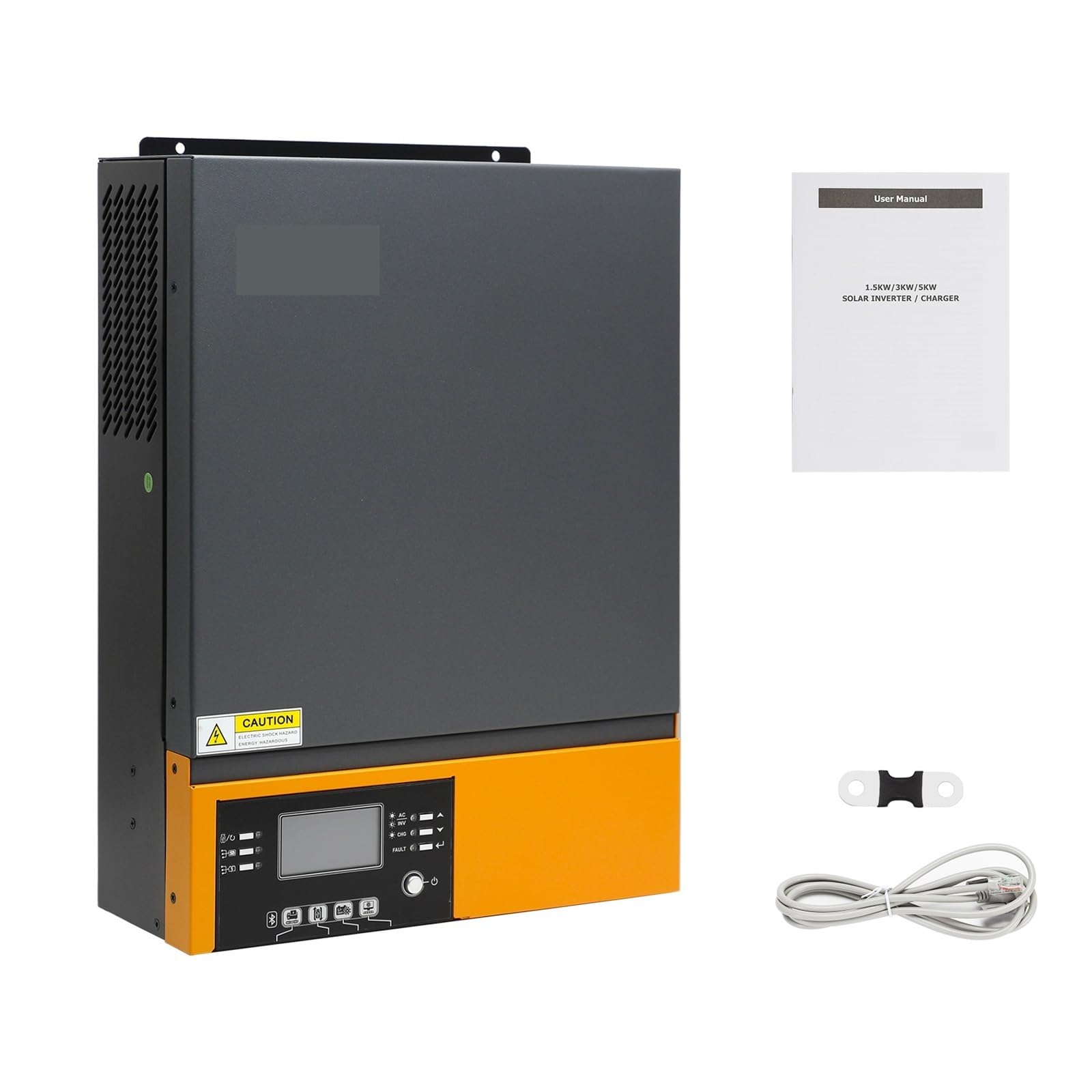 Inversor Solar HíBrido Inversor Solar Híbrido 5KW Off Grid Inversor De Onda Sinusoidal Pura 5000W con Controlador De Cargador Solar MPPT 80A Puerto USB