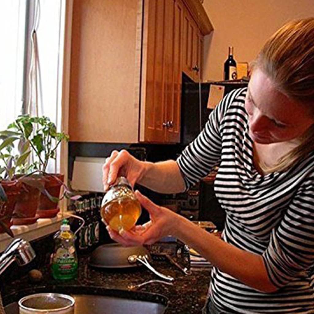 Juice Maple Syrup Cup Squeeze Bottle Storage Pot Non-Drip Honey Dispenser Kettle Jar Container with Stand Baking Tool