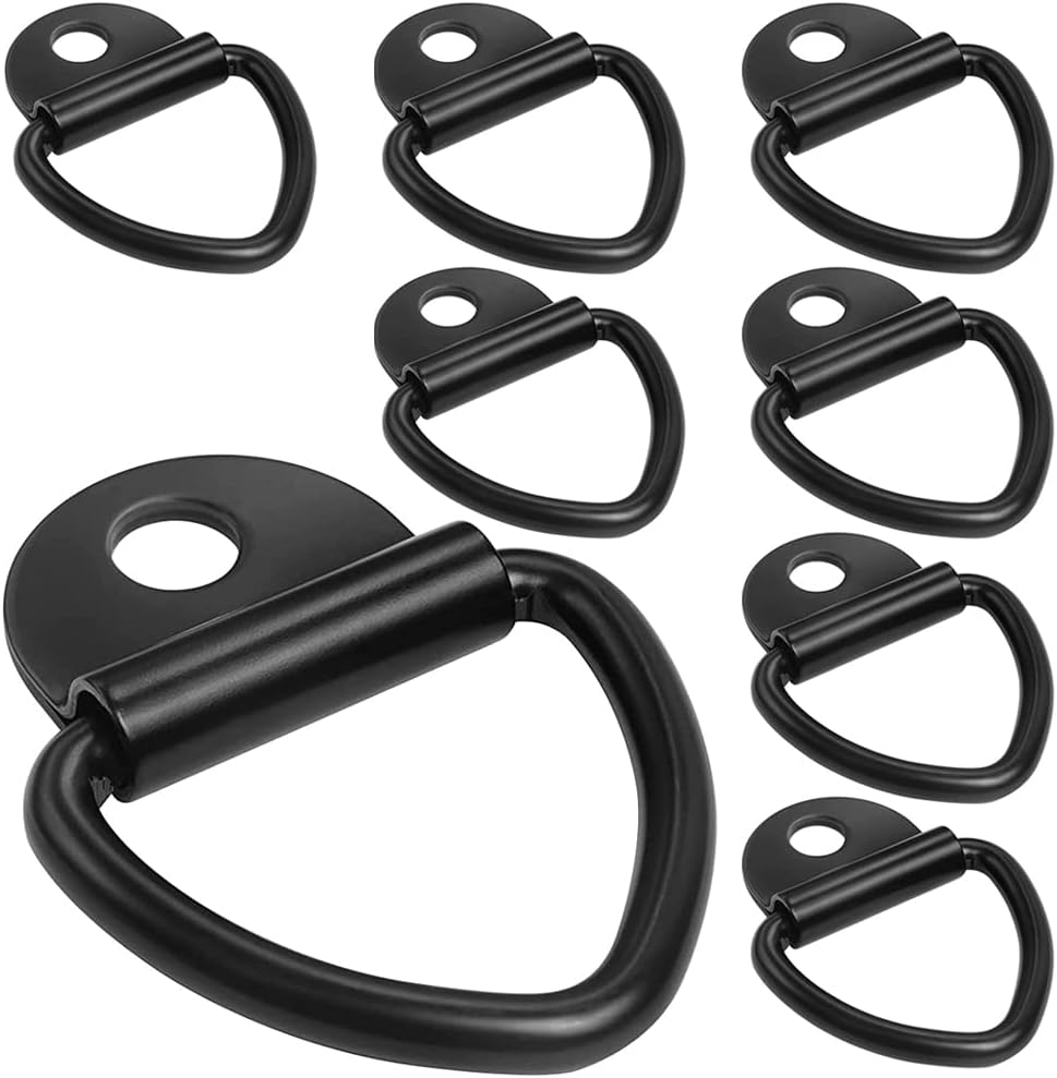 Niechase VRing TieDown Anchors, 8PCS 2" Diameter Steel Bolton Trailer Cargo TieDown Anchor