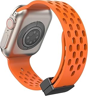 Ecosystem Magnetic Bands for Apple Watch Band 41mm 40mm 38mm, for Women Men, Soft Silicone Magnetic Buckle Breathable Sport Watch Strap for iWatch Series SE 8 7 6 5 4 3 2 1 Ultra