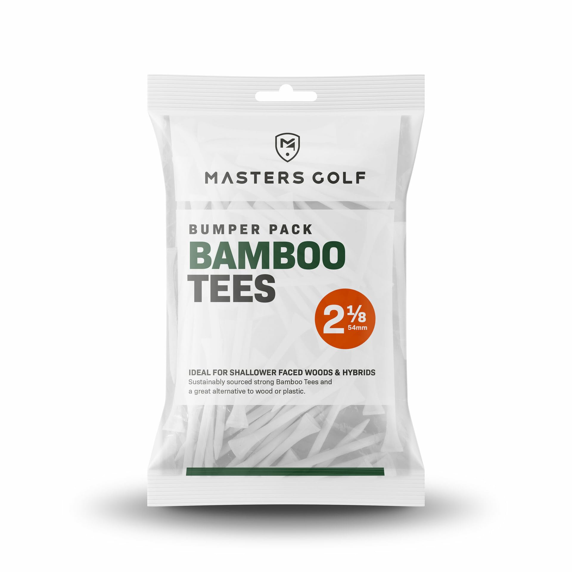 Masters Bamboo Tees (Bumper Pack) 2 1/8" 130 Tees, White