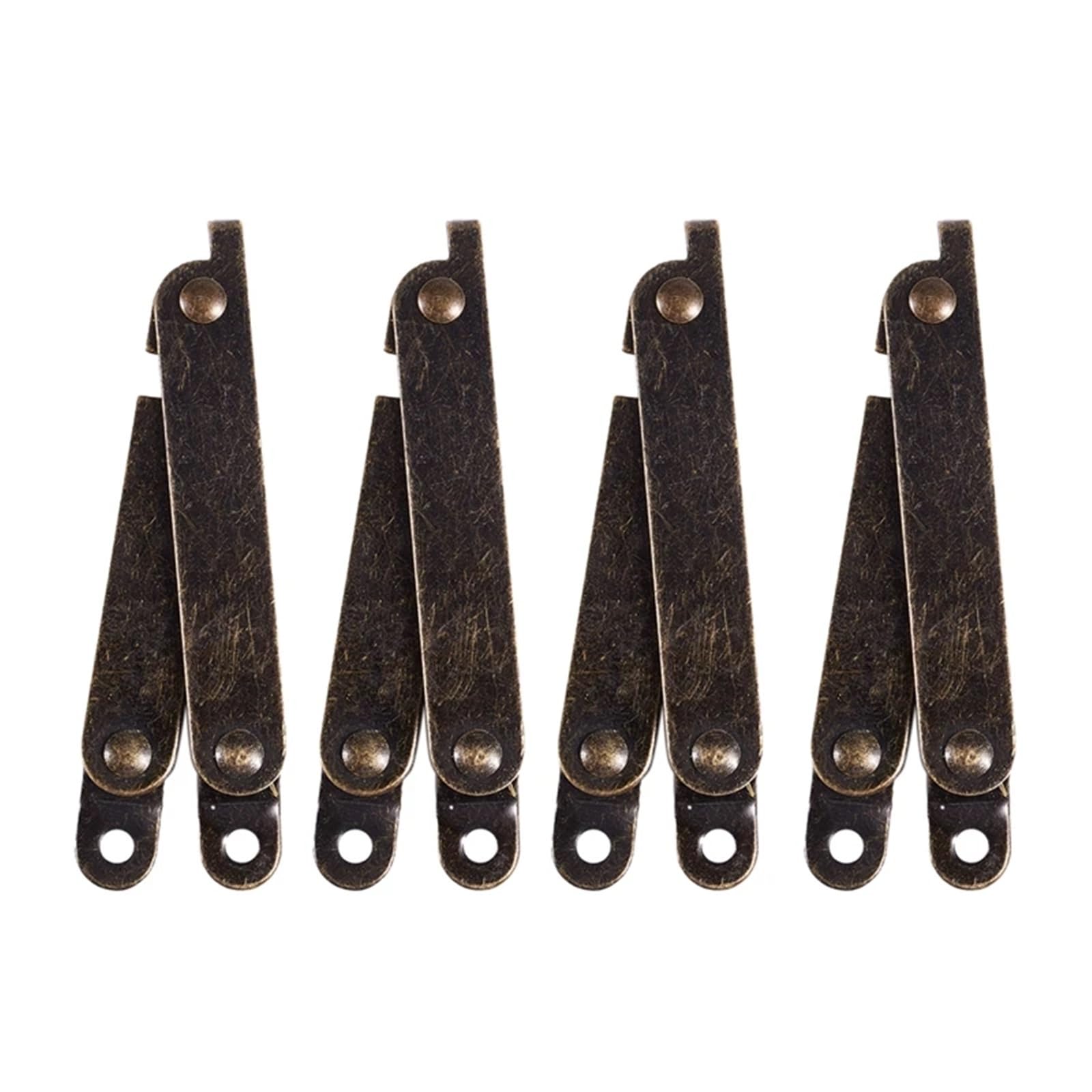 FQJYXWEWL Furniture Box Rotatable Folding Lid Support Hinge Bronze Tone 4Pcs