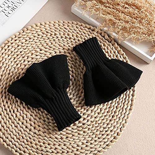 Image of Wrist Cuffs for Women, Elastic Fake Sleeves Knit Arm Cuffs for Sweater Blouse Coat Dress for Ladies Teens