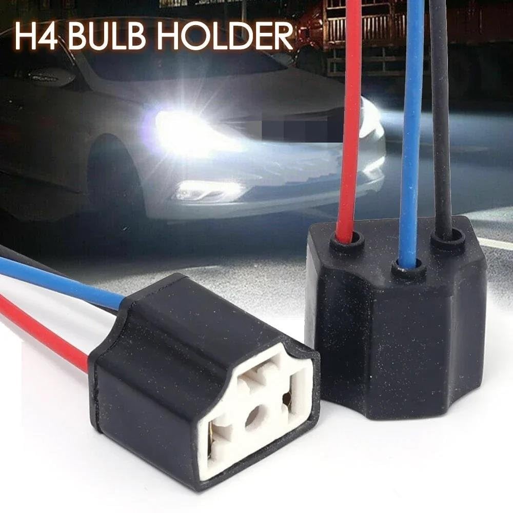 Portalámparas De Cerámica De 3 Orificios Para Bombillas H4 De Coche Conector Para Faros Delanteros Accesorios Para Luces De Coche (2/4/6/10 Unidades)(10pcs)