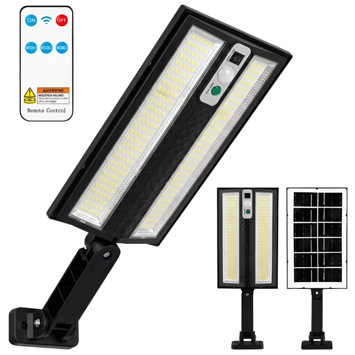 BIYALI Solar Parking Lot Lights Outdoor, 210 LED Solar Flood Light with Motion Sensor, Remote Control, Dusk to Dawn Operation, IP65 Waterproof Security Lighting for Driveway, Garden, Courtyard - 1Pcs-image-25
