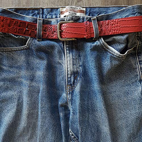 Alligator Print Casual Belt2