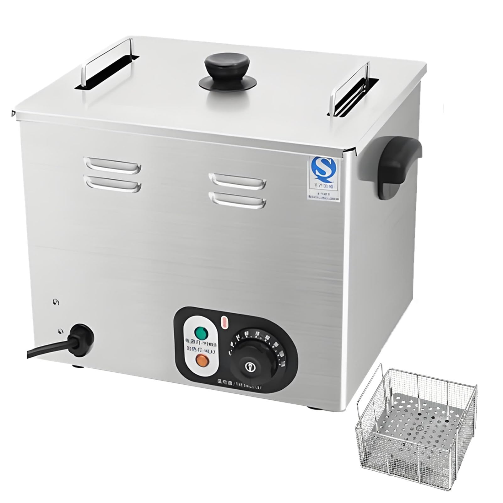 XNZJHPP Stainless Steel Egg Boiler Machine for 45-60 Eggs, Commercial Egg Cooker with Timer & Auto Shut-Off, Perfect for Soft-Boiled & Tea Eggs, Restaurant Quality (Standard Withgrid)