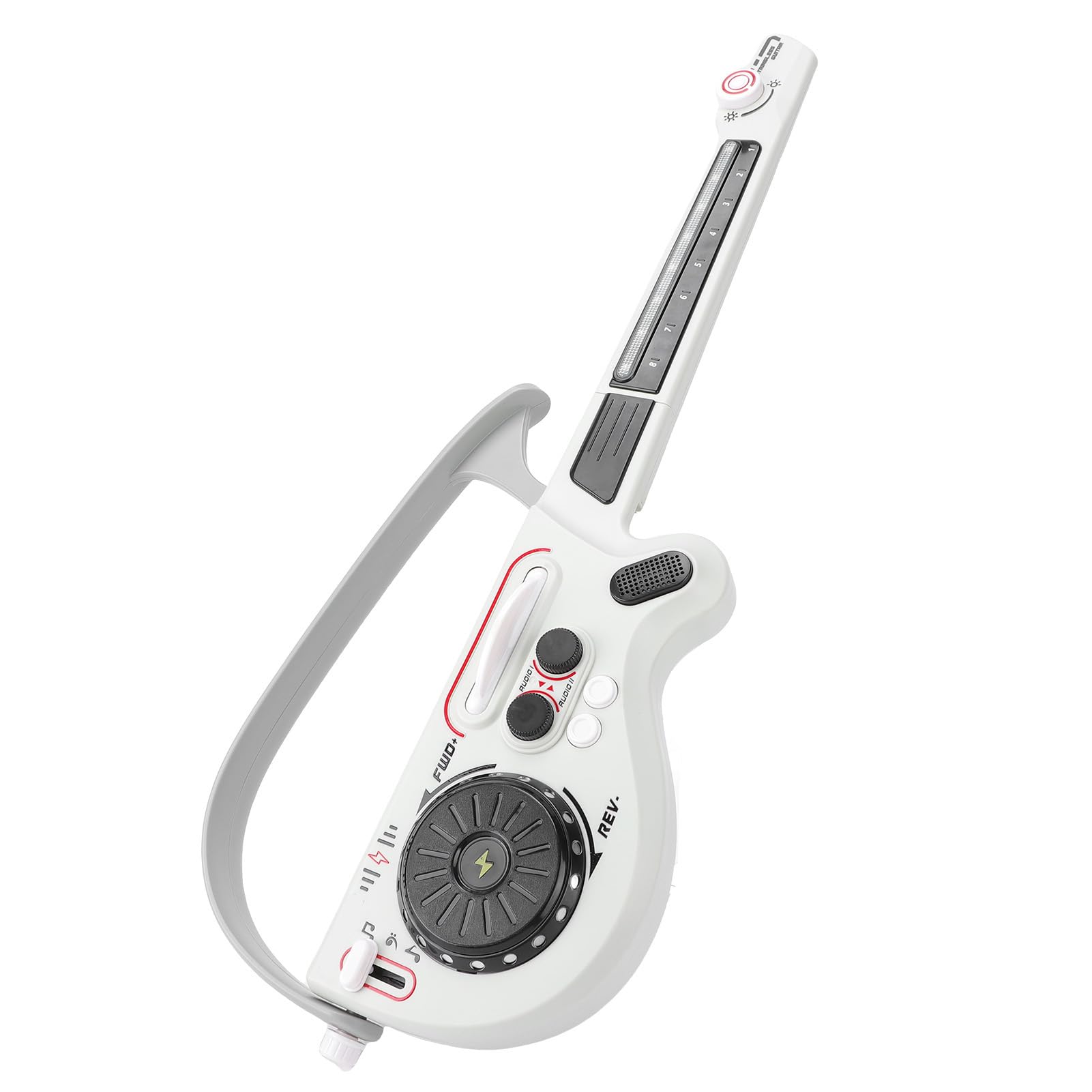 Chitarra Giocattolo per Bambini, Basso Elettronico Bluetooth Senza Corde Pieghevole con Tasti Simili a per L'apprendimento Musicale e il Gioco Creativo (Bianco)