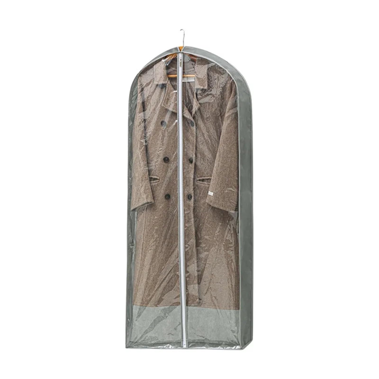 clothes dust bag Three Dimensional Clothes Dust Cover Home Hanging Bag Thickened Down Jacket Storage for home(Black,60 * 150cm)