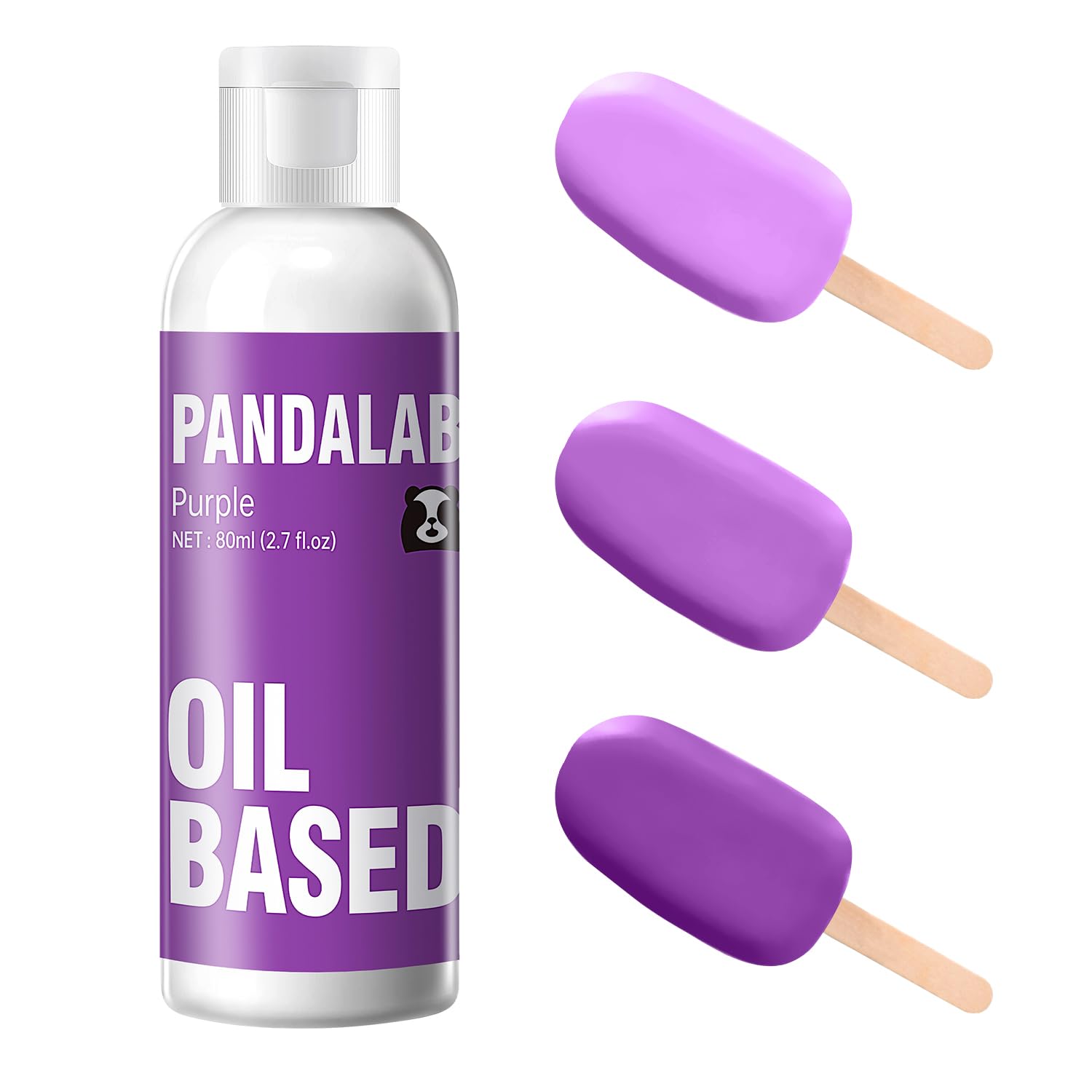 Purple Oil Based Food Coloring for Chocolate, Candy Melts, Donuts, Strawberries, Frosting, Cake, Professional Edible Dye for Baking - 80 Milliliters 2.7 Fl.Oz