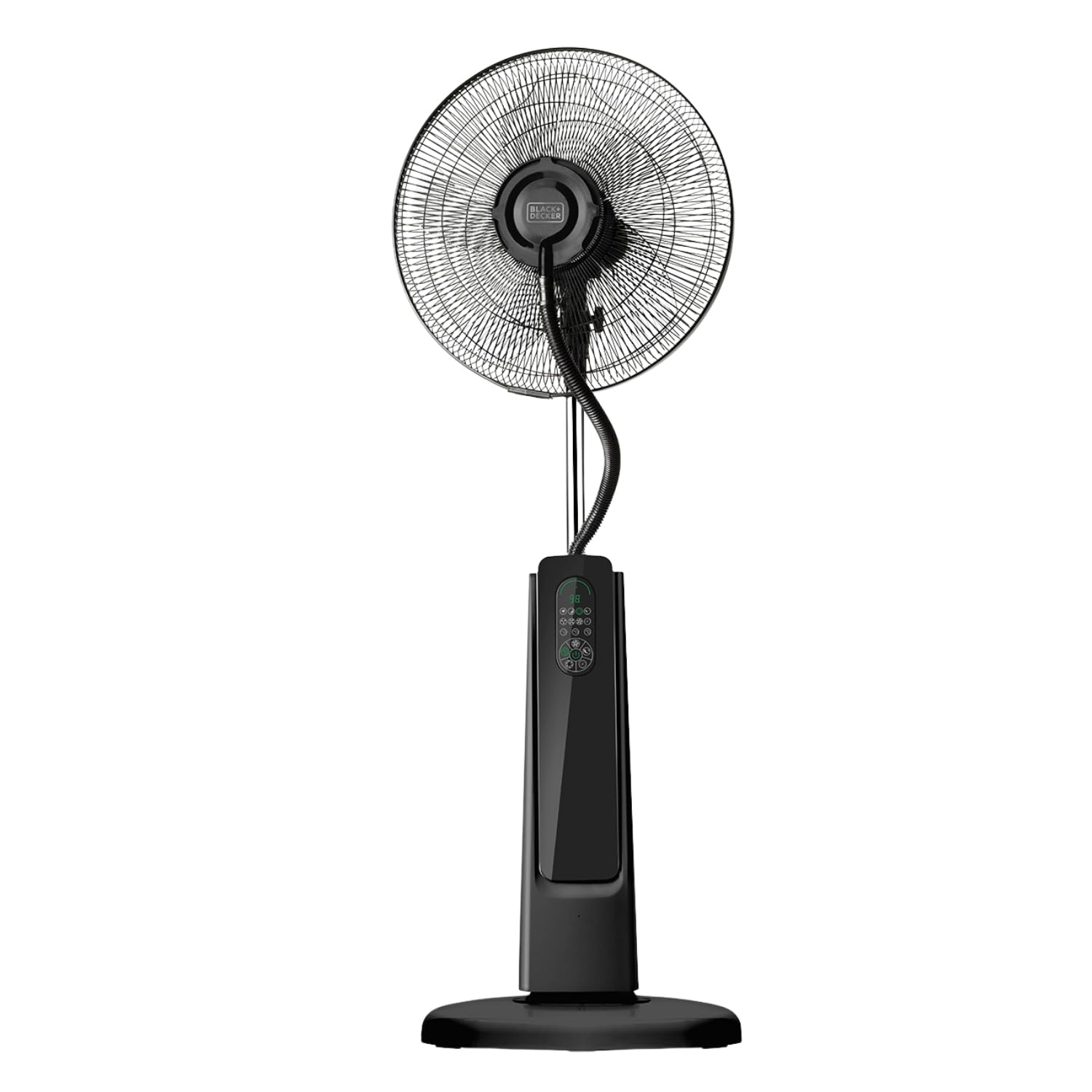 BLACK+DECKER - Ventilatore a piantana con nebulizzatore 75W | 3 velocità | Display digitale | Oscillante | Telecomando | Serbatoio 2L