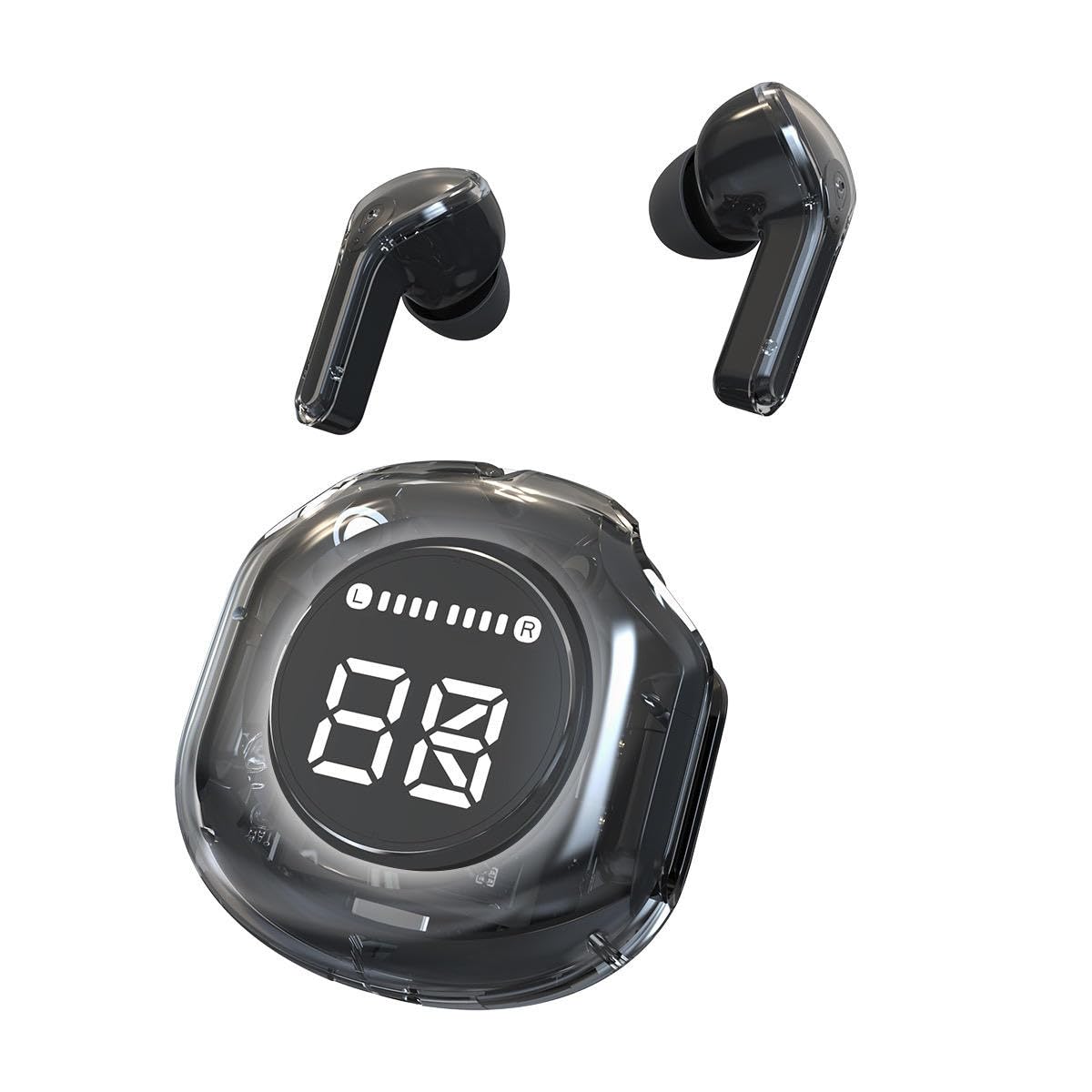 SBGRAND Light Portable Stereo Headset Handsfree LED Display Headphone Microphone in-ear Wireless Earbuds (Black) (B0D8Y44G45) Amazon Price History, Amazon Price Tracker